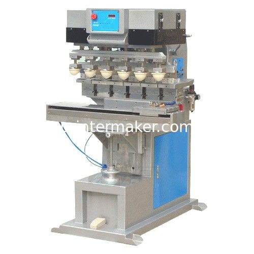 Economical 6 Color Pad Printing Machine with Shuttle Workingtable